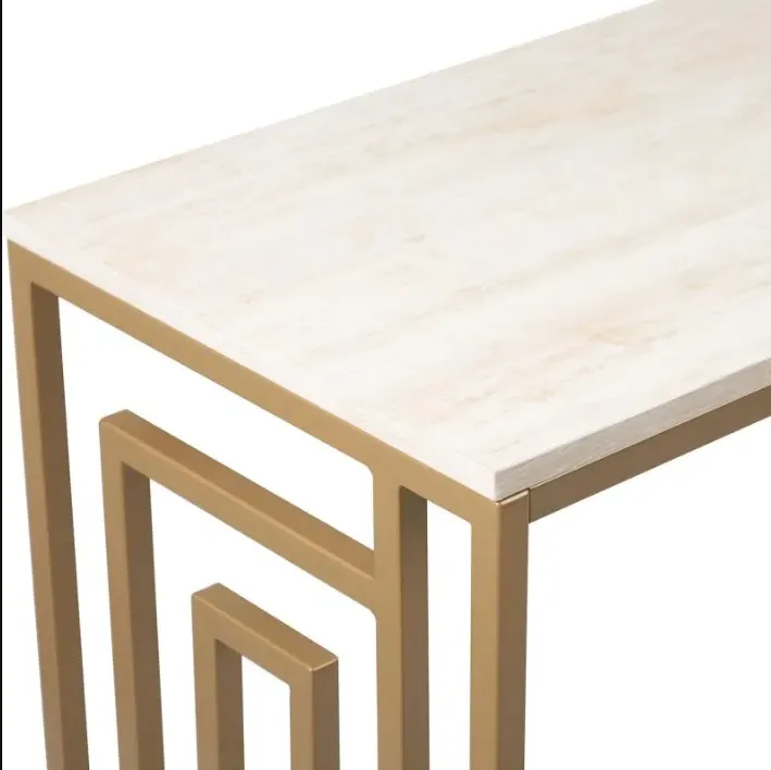 Devon Console Table - Cream, Gold