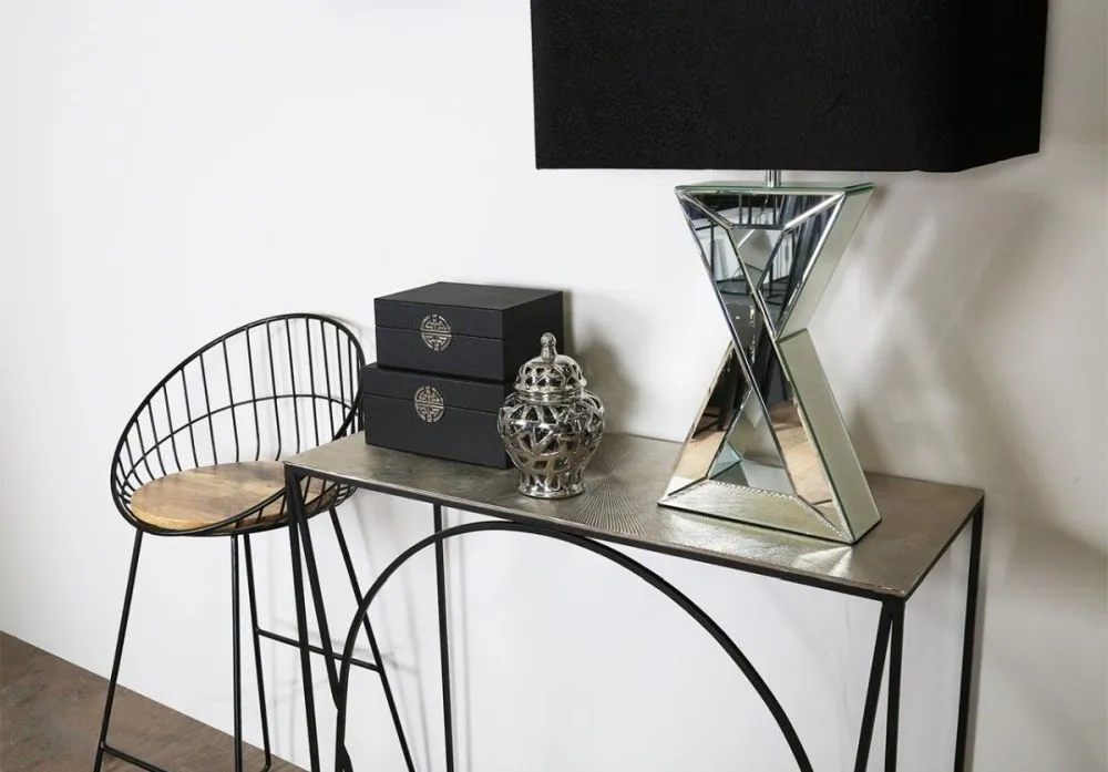 Ekanshi Console Table - Black, Metal
