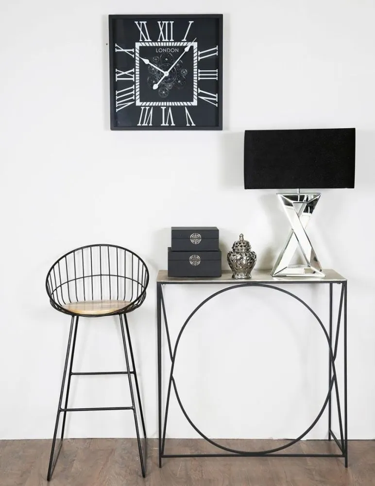 Ekanshi Console Table - Black, Metal