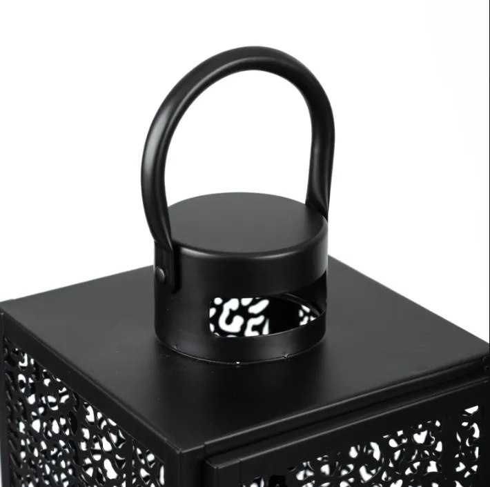 Esme 3 Lanterns Set of 2 - Black, Steel