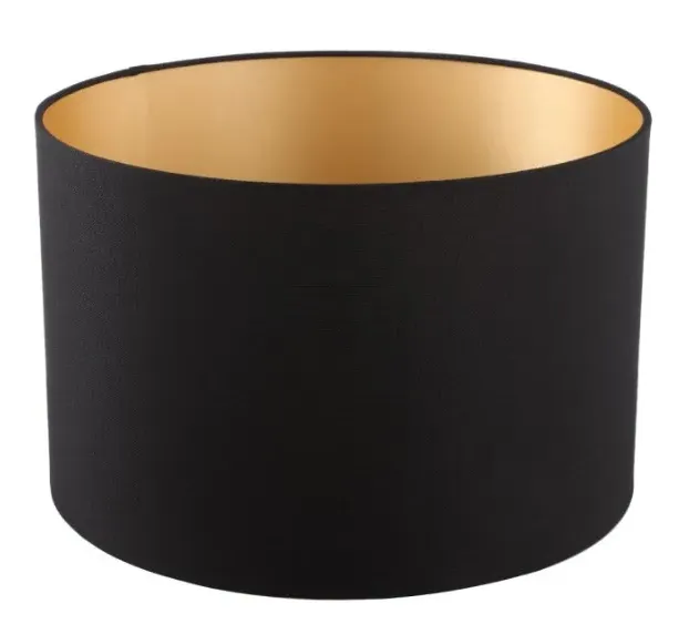 Glass Table Lamp with Linen Shade - Gold, Black