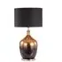 Glass Table Lamp with Linen Shade - Gold, Black