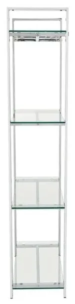 Harry 160cm Tier Display Unit - Chrome, Glass