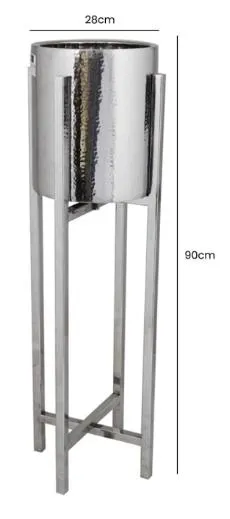 Large Wine Cooler Bowl with Stand - Stainless Steel