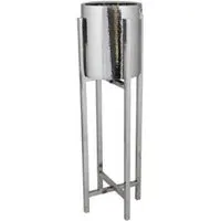 Large Wine Cooler Bowl with Stand - Stainless Steel