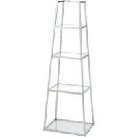 Logan Medium Glass Ladder Display Unit - Chrome