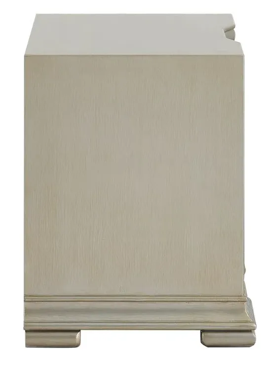 Lucca Mirrored 2 Drawer Bedside Cabinet - Champagne