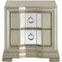 Lucca Mirrored 2 Drawer Bedside Cabinet - Champagne