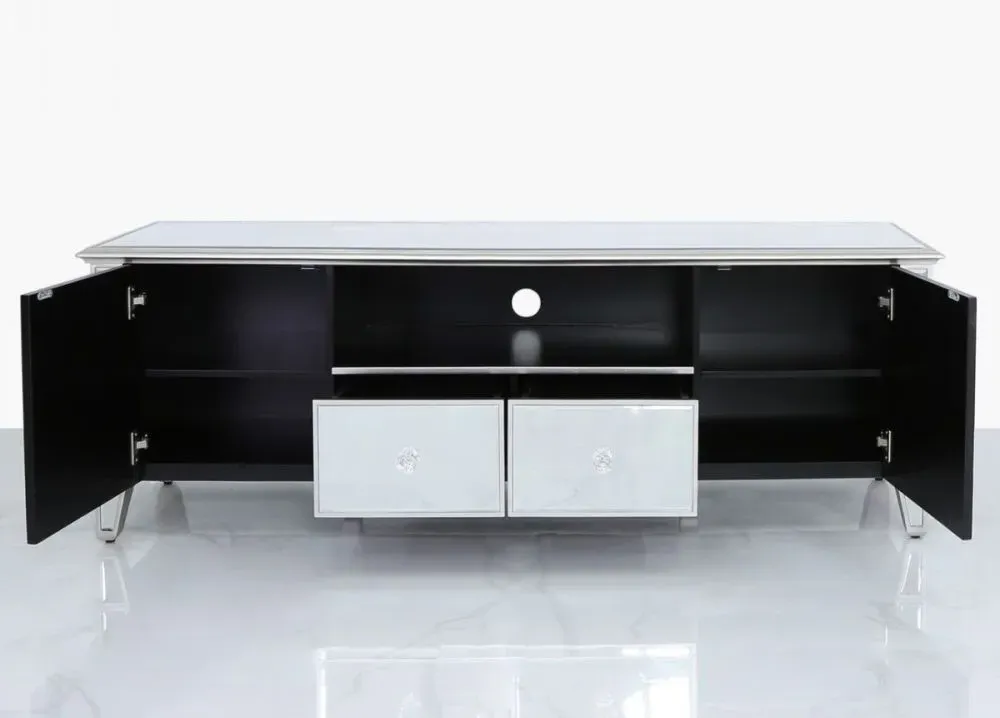 Marrakech Entertainment Unit - Silver, Mirrored