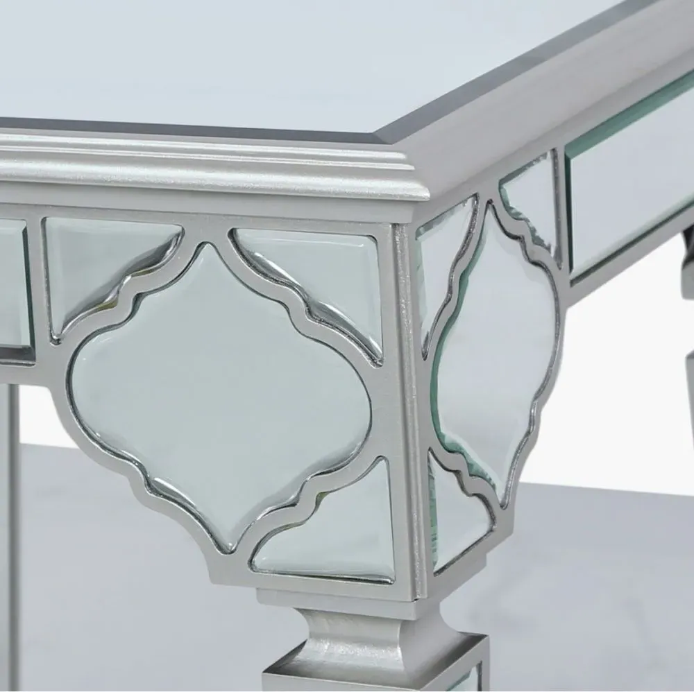 Marrakech Mirrored End Table - Silver