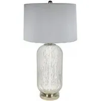 Mercury Glass Table Lamp Set of 2 - Silver, Silk