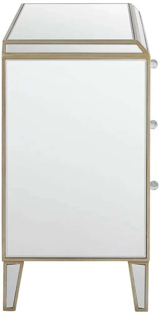 Pristina Mirrored 3 Drawer Chest - Champagne