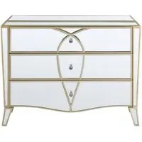 Pristina Mirrored 3 Drawer Chest - Champagne