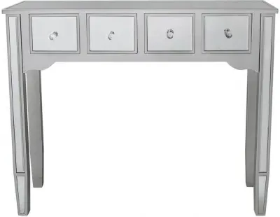 Siena 4 Drawer Console Table - Silver, Mirrored image