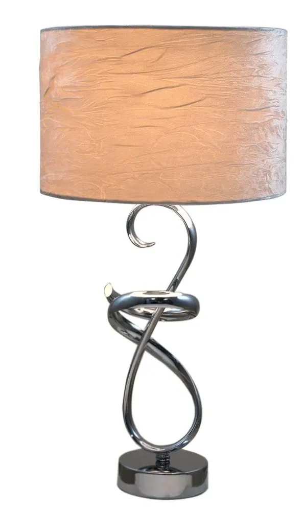 Swirl Metal Table Lamp Set of 2 - Ivory