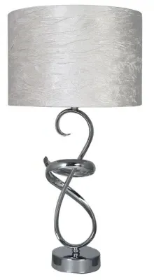 Swirl Metal Table Lamp Set of 2 - Ivory image