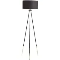 Tripod Floor Lamp - Black, Linen
