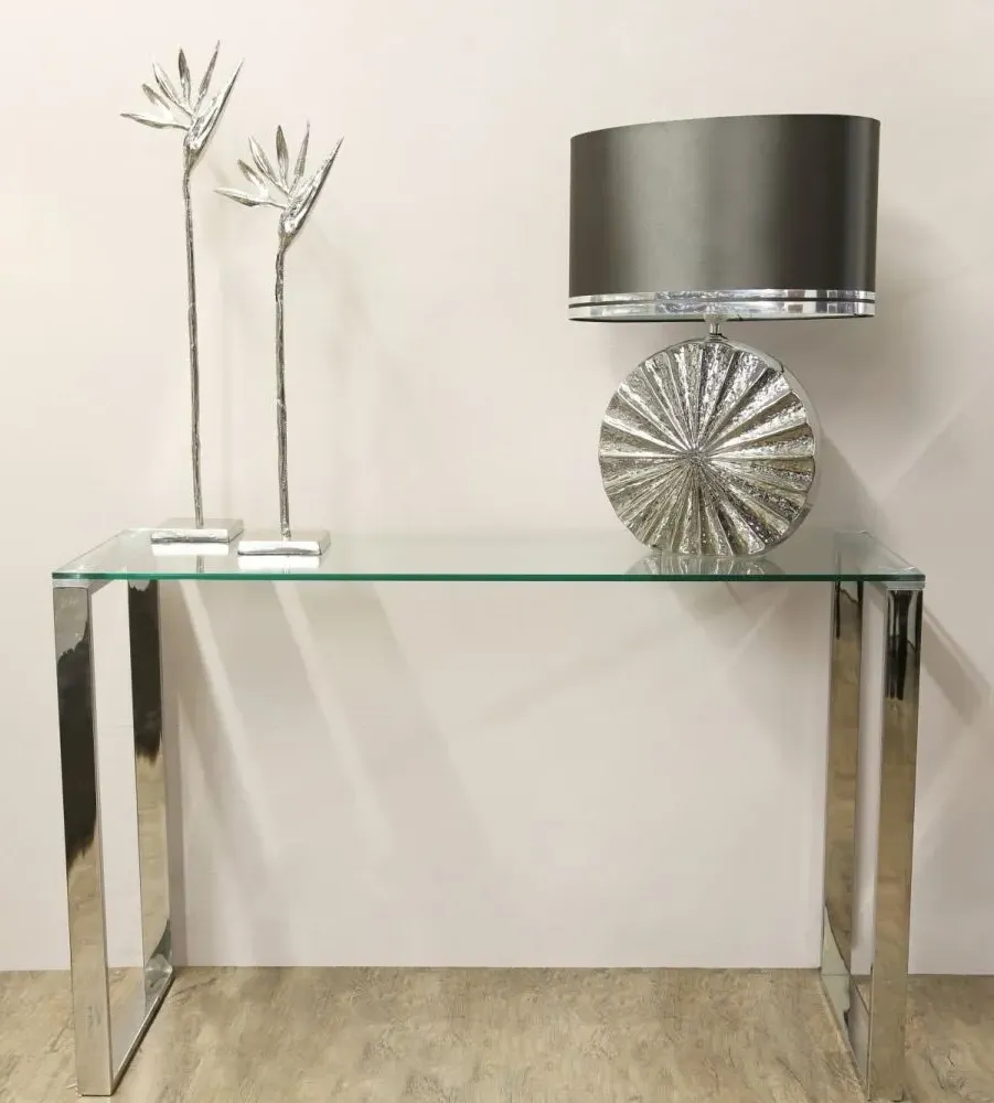 Value Harry Console Table - Chrome, Glass