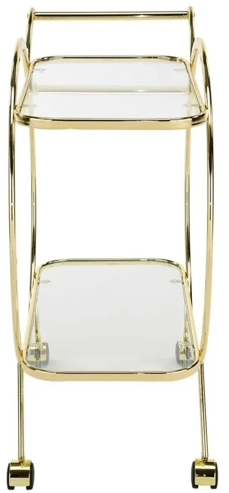 Value Harry Drinks Trolley - Gold, Glass