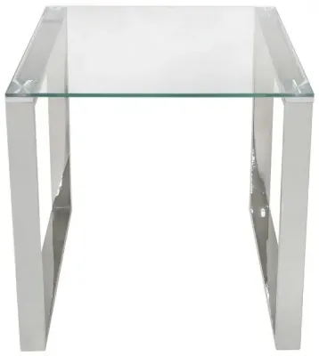 Value Harry End Table - Chrome, Glass