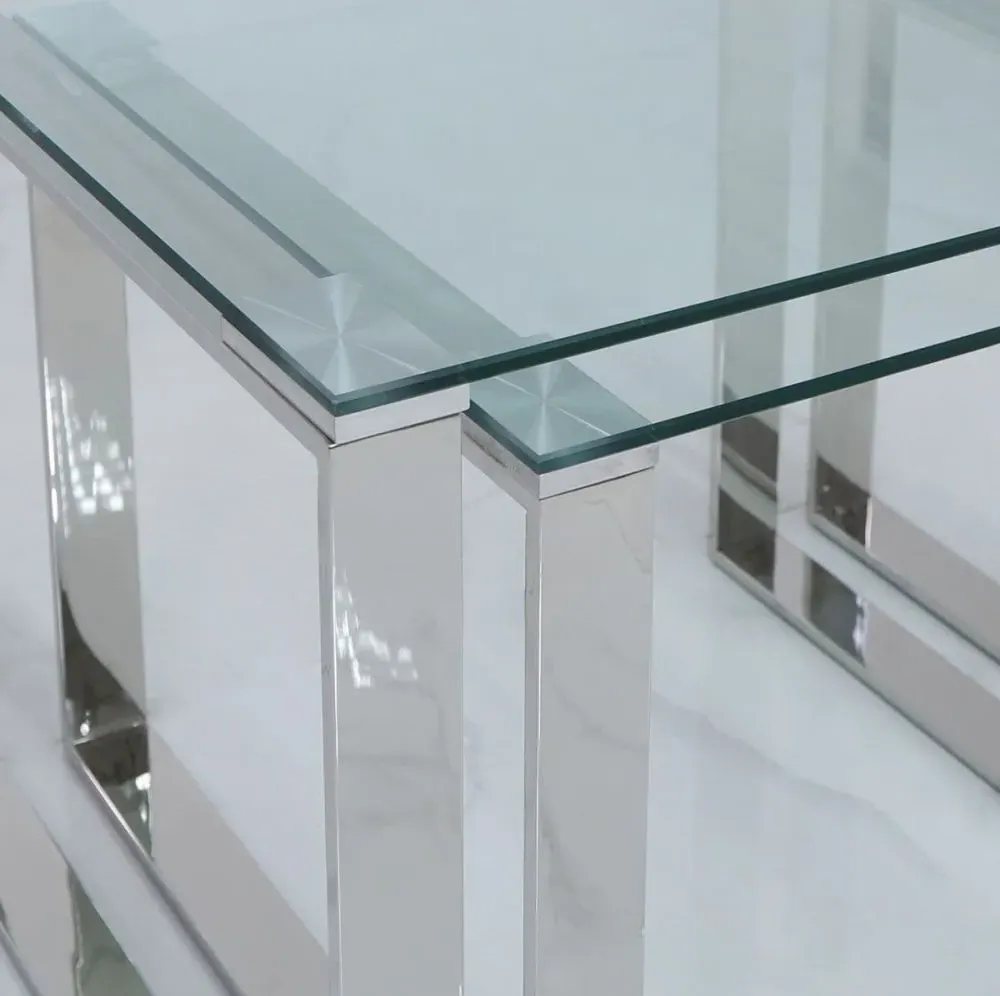 Value Harry Nest of 3 Tables - Steel, Glass