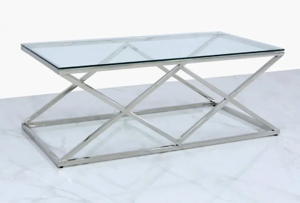 Value Imperia Coffee Table - Chrome, Glass