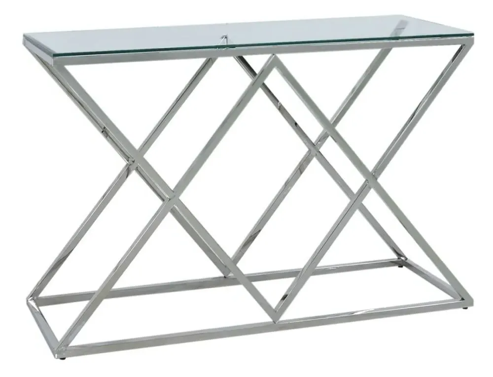 Value Imperia Console Table - Chrome, Glass