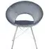 Value Orb Dining Chair - Grey, Velvet