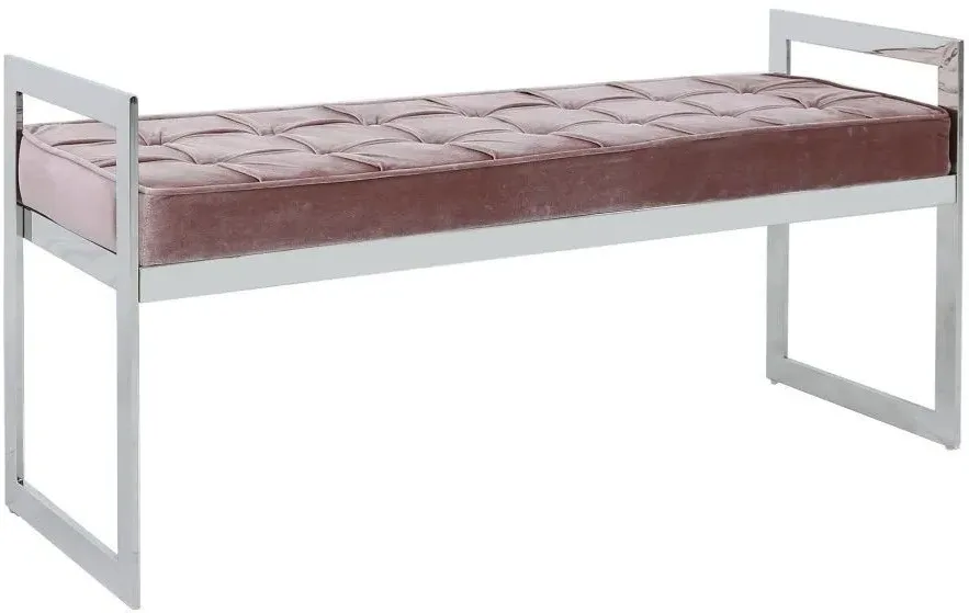 Zenith Bench - Fabric, Chrome