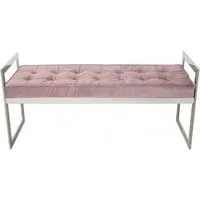 Zenith Bench - Fabric, Chrome