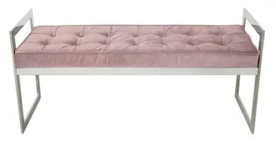 Zenith Bench - Fabric, Chrome