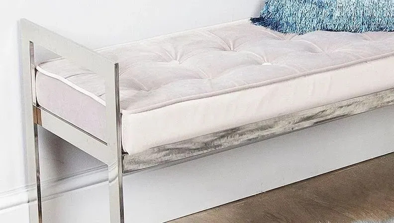 Zenith Chrome Bench with Stainless Steel Base