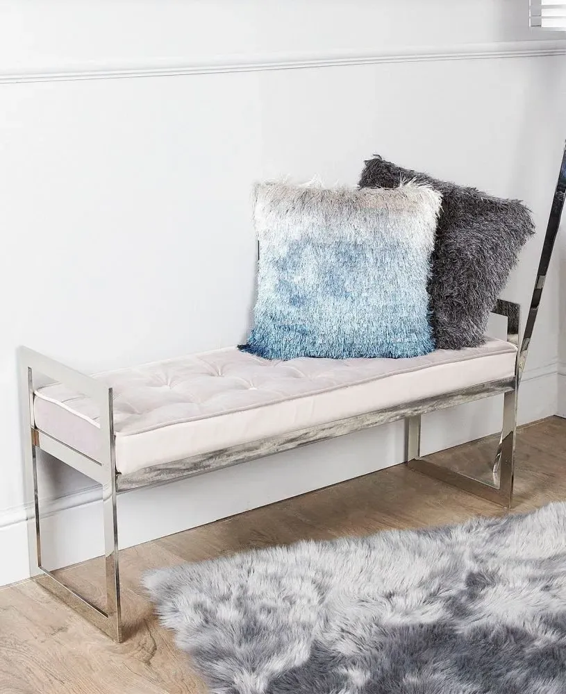 Zenith Chrome Bench with Stainless Steel Base