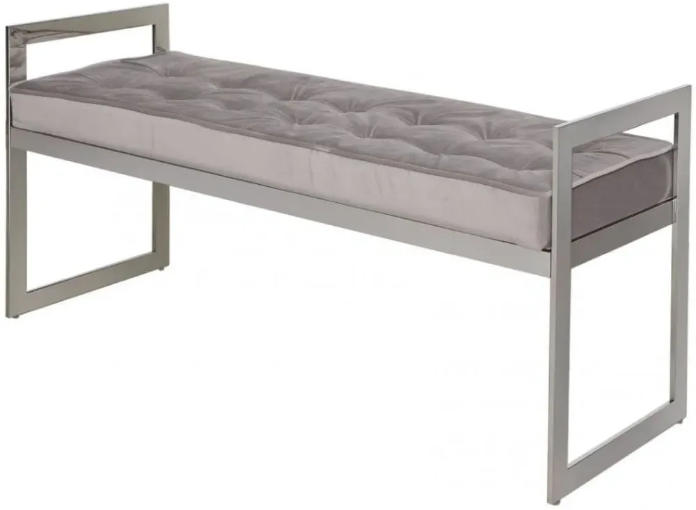 Zenith Chrome Bench with Stainless Steel Base