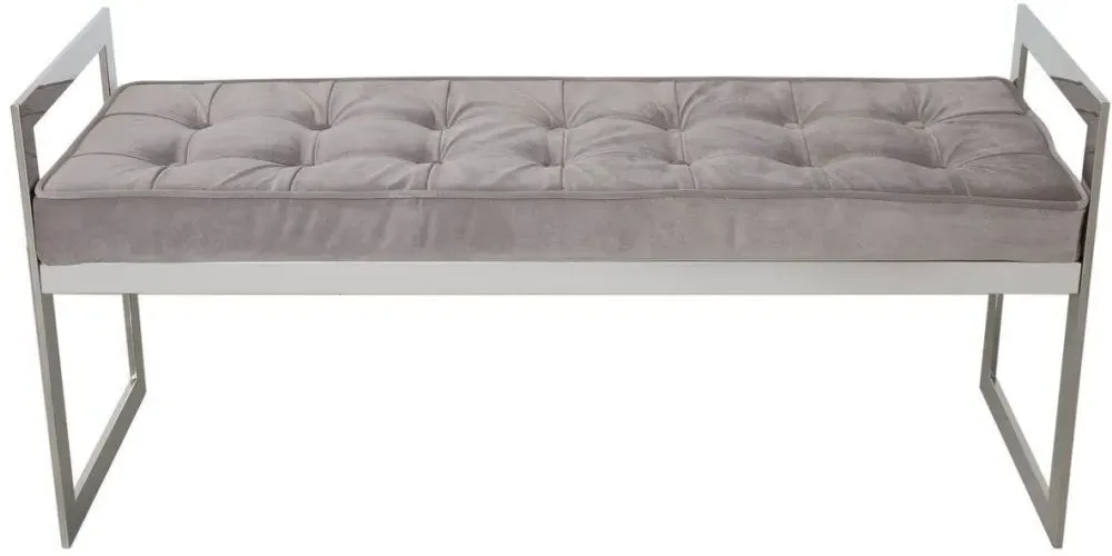 Zenith Chrome Bench with Stainless Steel Base