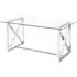 Zenith Glass Dining Table - Chrome