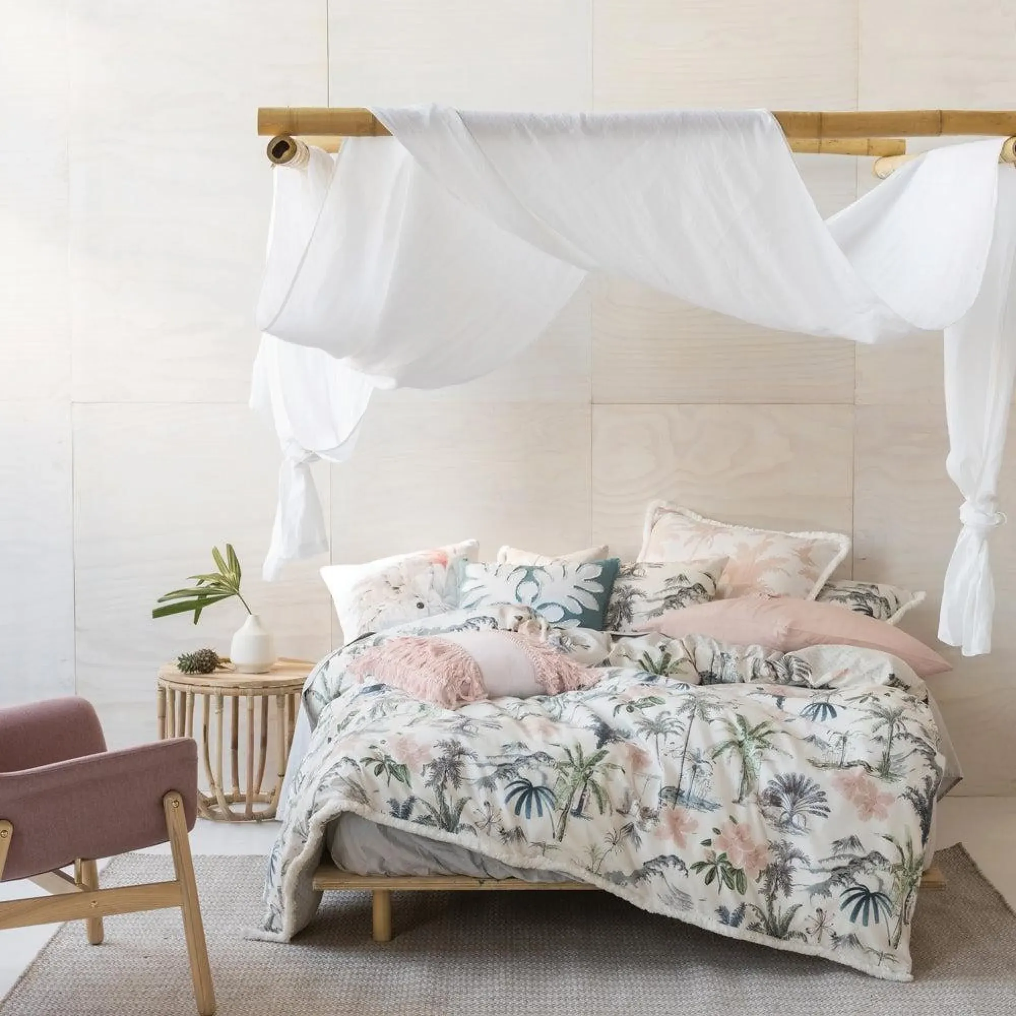 Luana Fringed Cotton Duvet Cover Set - White