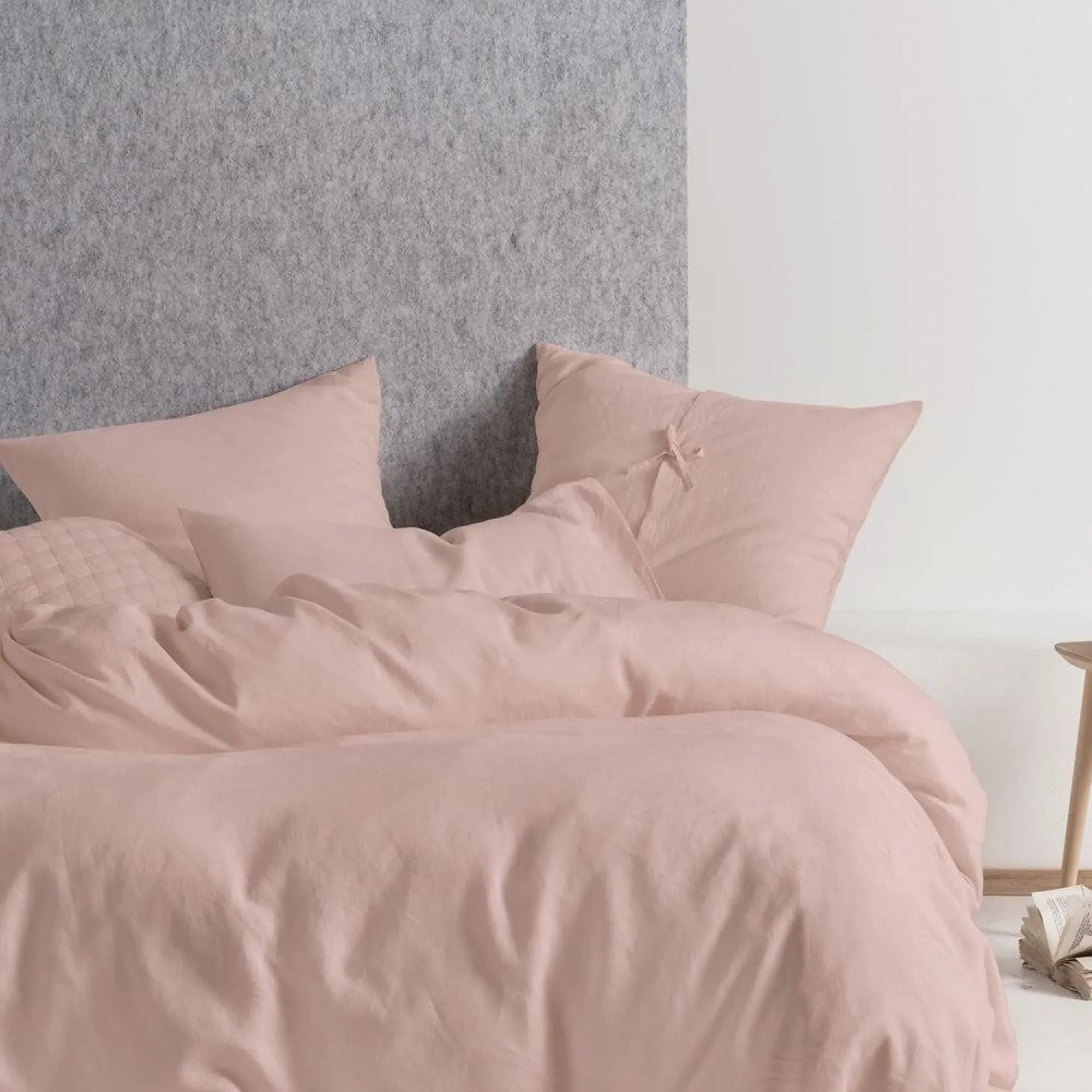 Nimes Duvet Cover Set - Rose, Linen