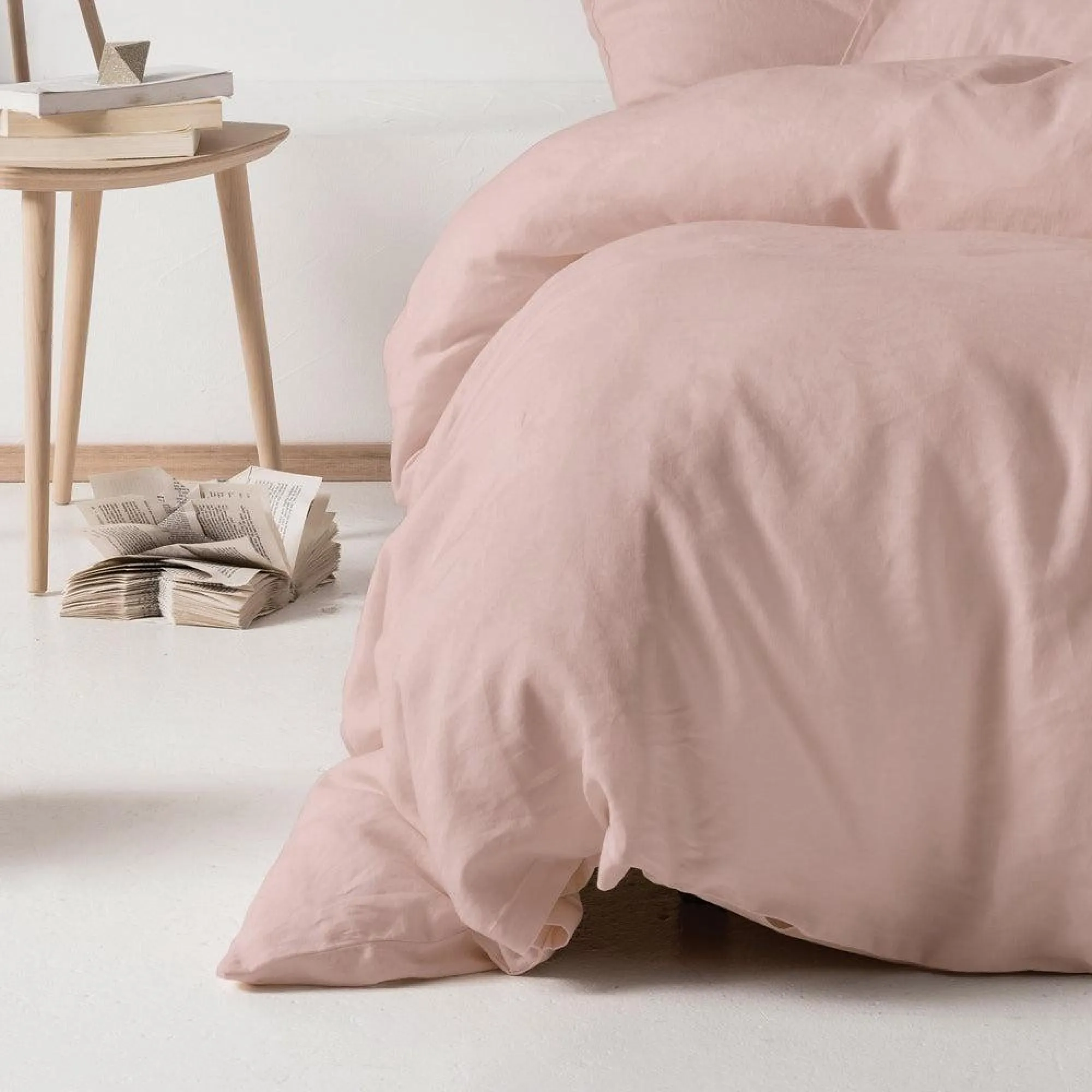 Nimes Duvet Cover Set - Rose, Linen