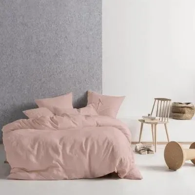 Nimes Duvet Cover Set - Rose, Linen image