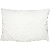 Palm Springs Ogee Tufted Pillowcase - White