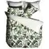 Wonderplant Botanical Cotton Duvet Cover Set - White, Green