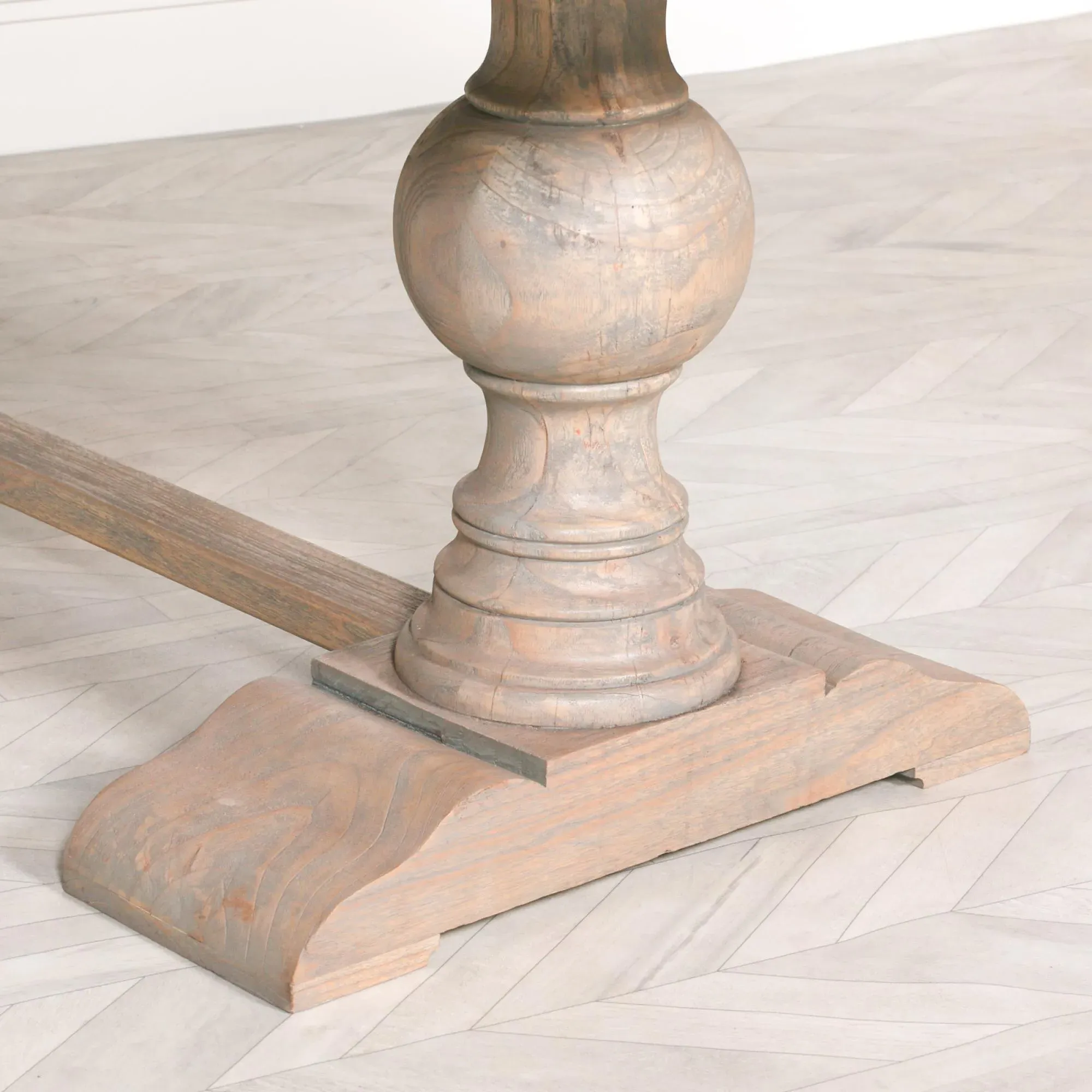 10 Seater Double Pedestal Dining Table - Rustic, Cedar Wood