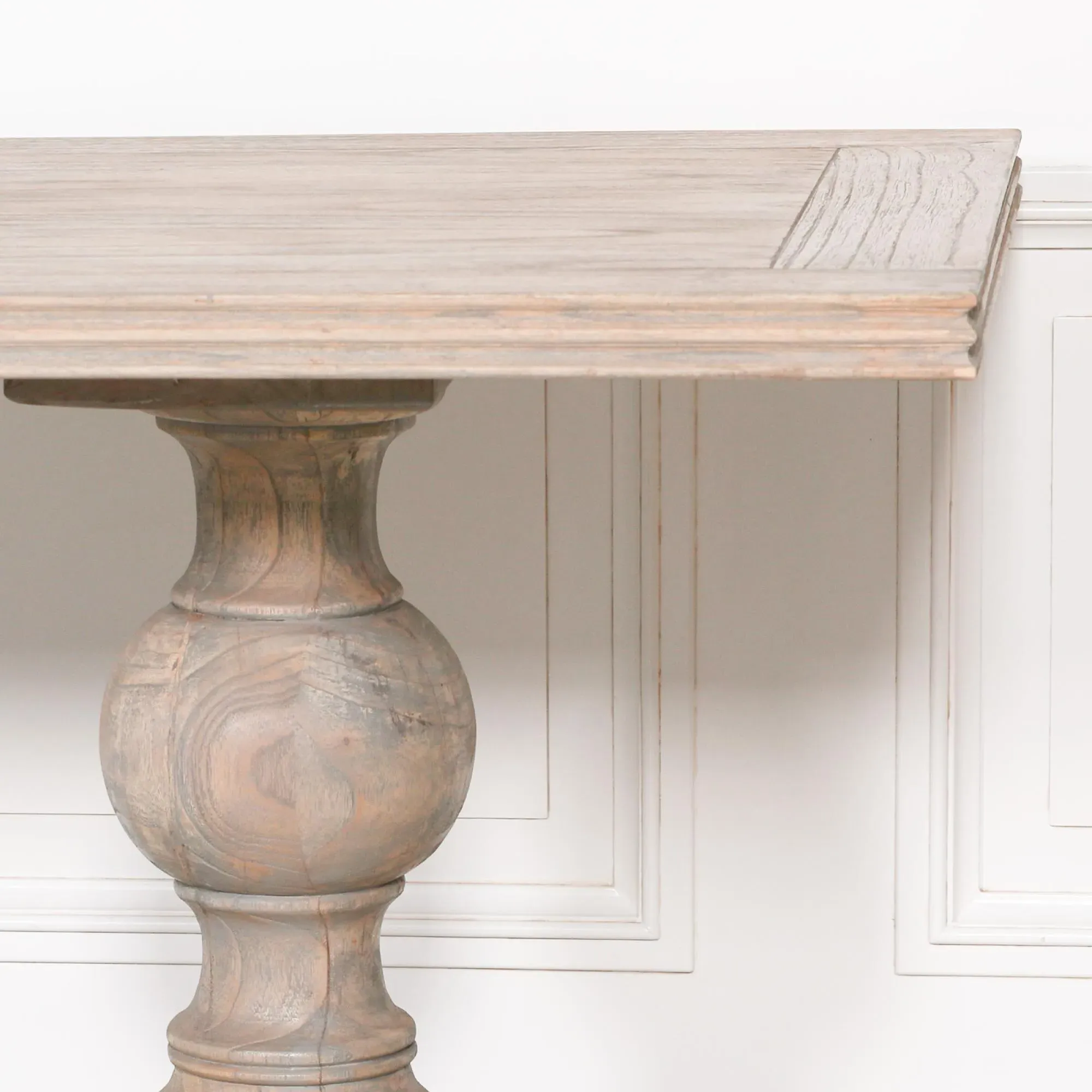 10 Seater Double Pedestal Dining Table - Rustic, Cedar Wood