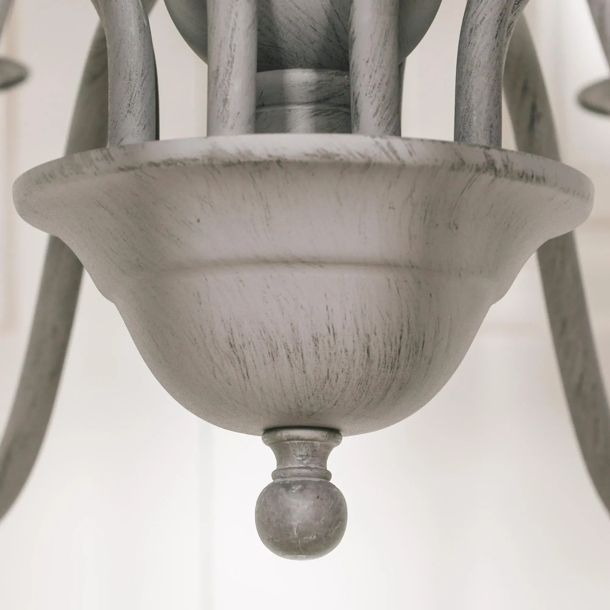 12 Branch Chandelier with Shade - Grey