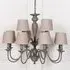 12 Branch Chandelier with Shade - Grey