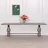 12 Seater Double Pedestal Dining Table - Grey, Mango Wood