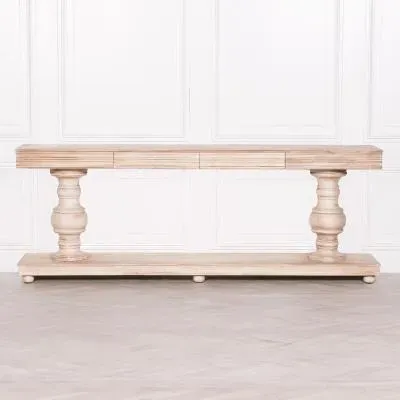 2 Drawer Extra Large Console Table - Mango Wood