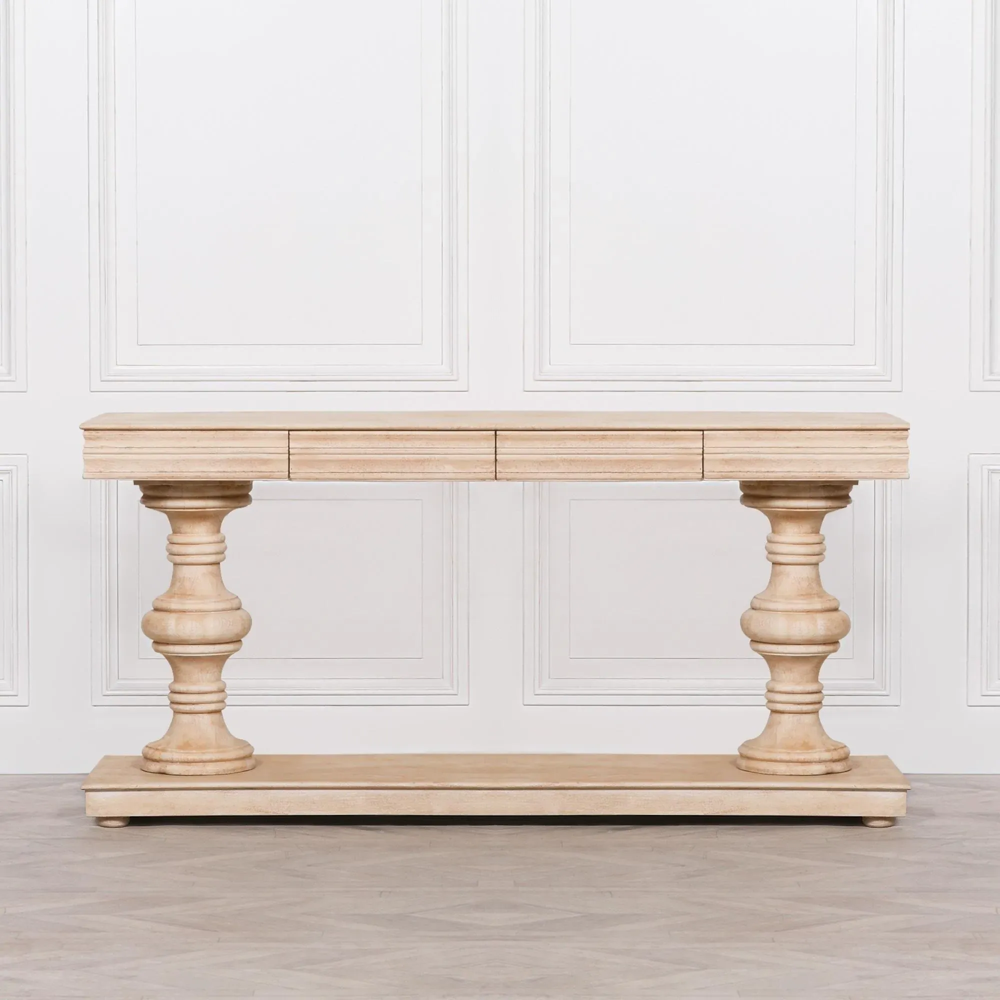 2 Drawer Large Console Table - Mango Wood