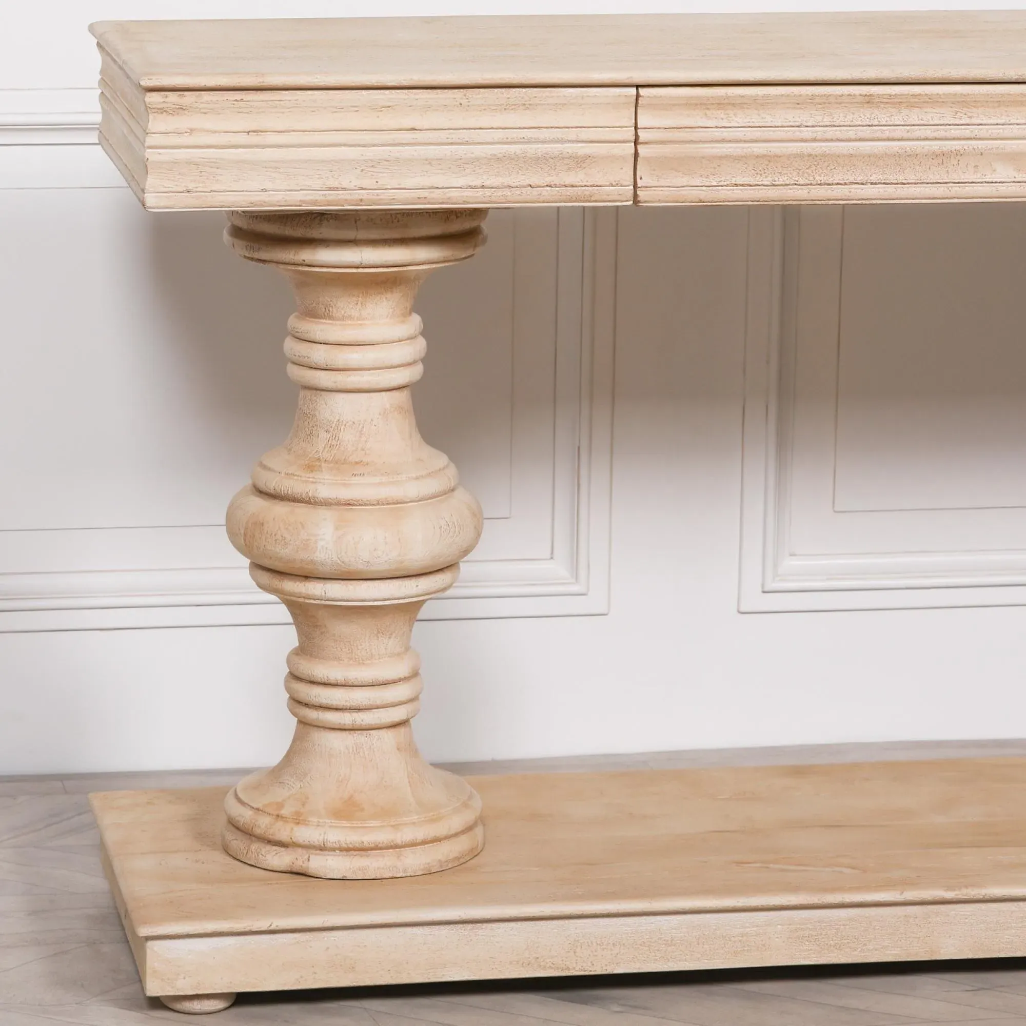 2 Drawer Large Console Table - Mango Wood